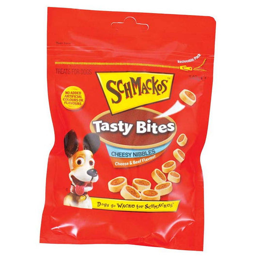 Schmackos Tasty Bites Cheesy Nibbles Cheese and Beef, 140g