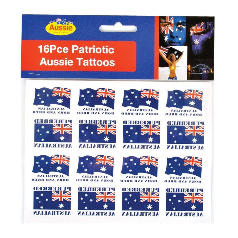 Australian Patriotic Tattoo 16pc