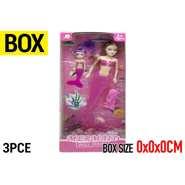 Mermaid and child Doll, 3pce