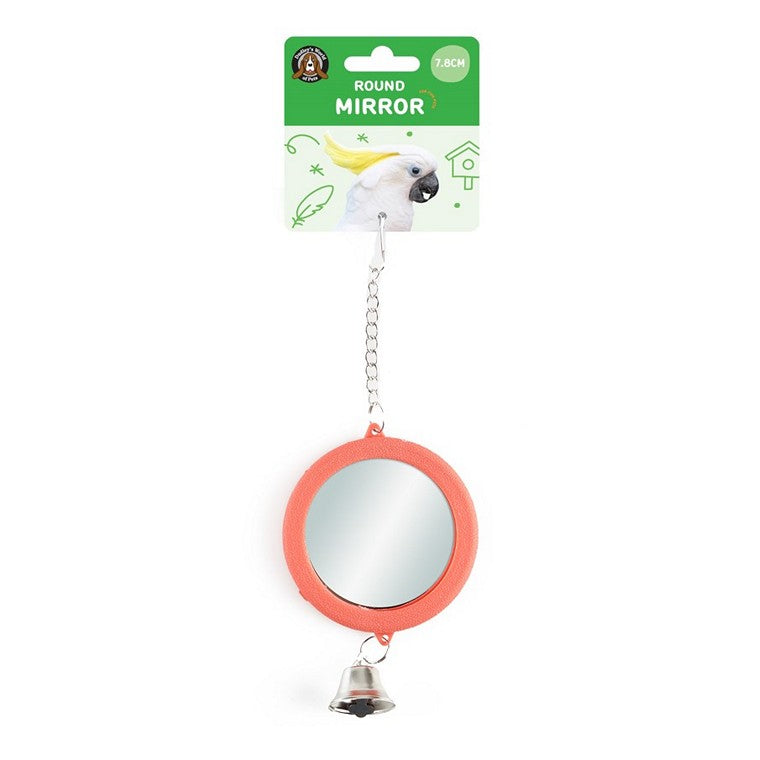 Bird Toy, Round Mirror, Asstd