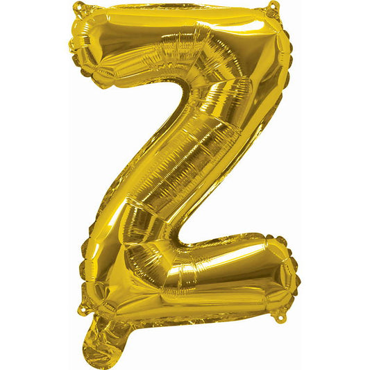 Gold Foil Balloon, 35cm, Letter Z