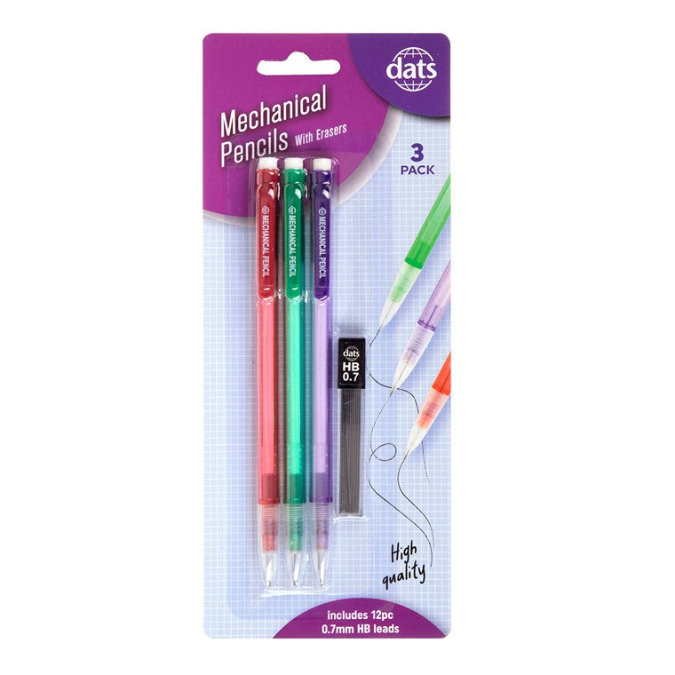 Mechanical Pencil w/ Refill, 3pk