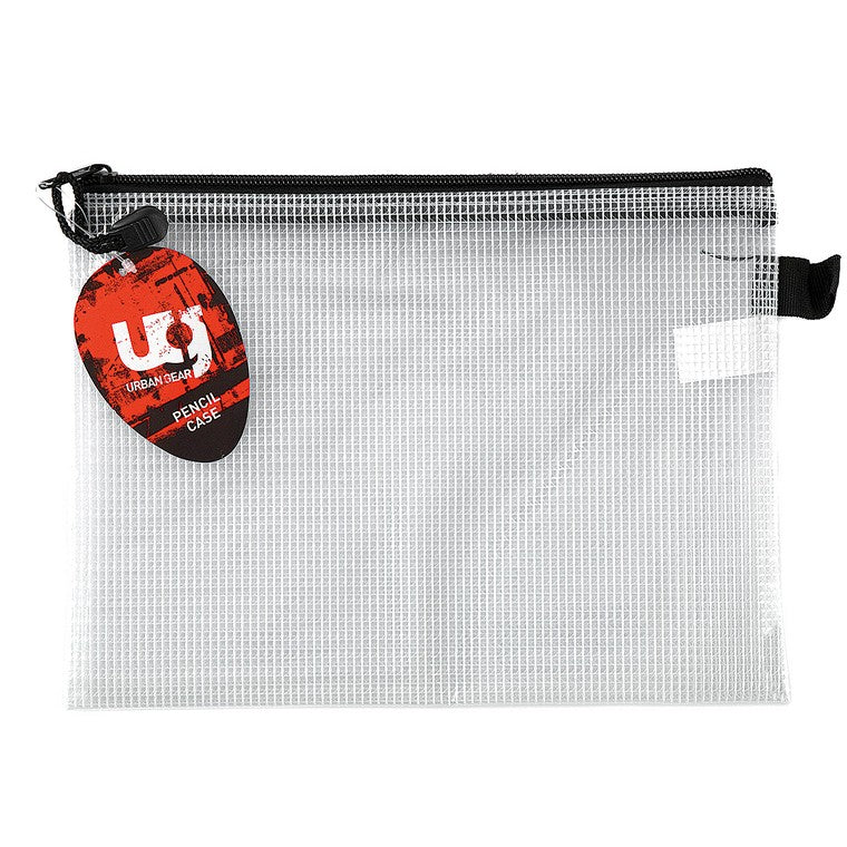 Pencil Case Mesh Clear, 26x18cm