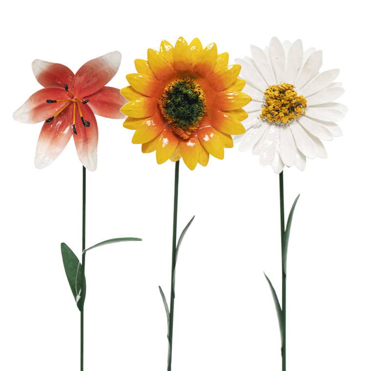 Garden Flower Stakes, 3 Asstd Designs