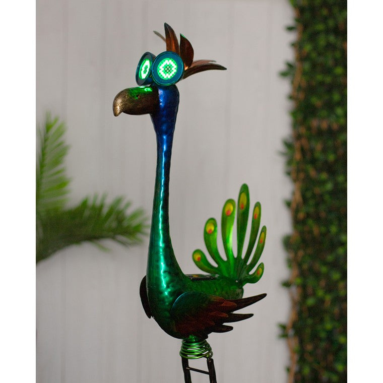 Metal Bird w/ Solar Light