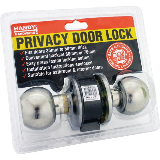 Privacy Door Lock, Silver