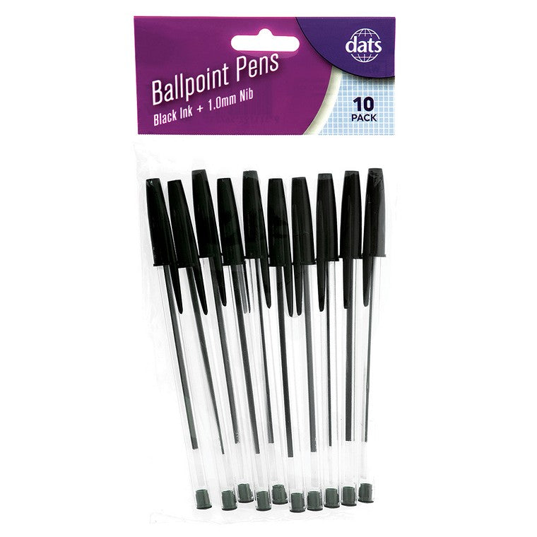 Black Ballpoint Pen, 10pk