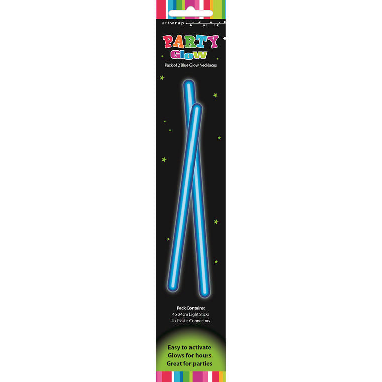 Glow Necklace Blue, 2pk