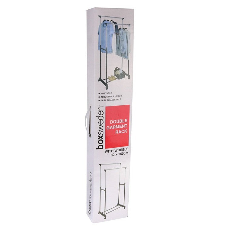 Double Rail Clothes Rack, 160x82cm