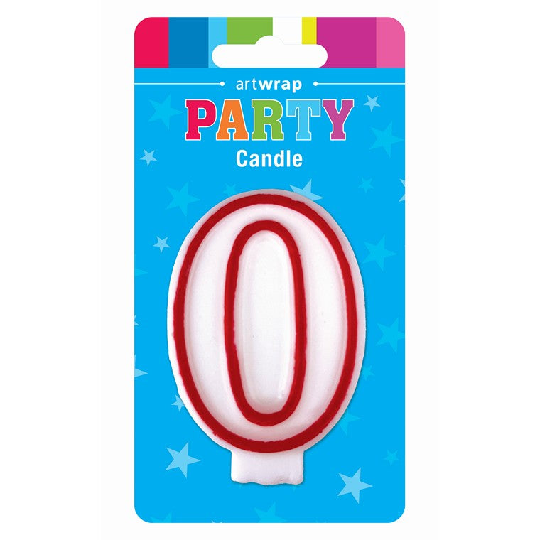 Number Candle, Red, 0