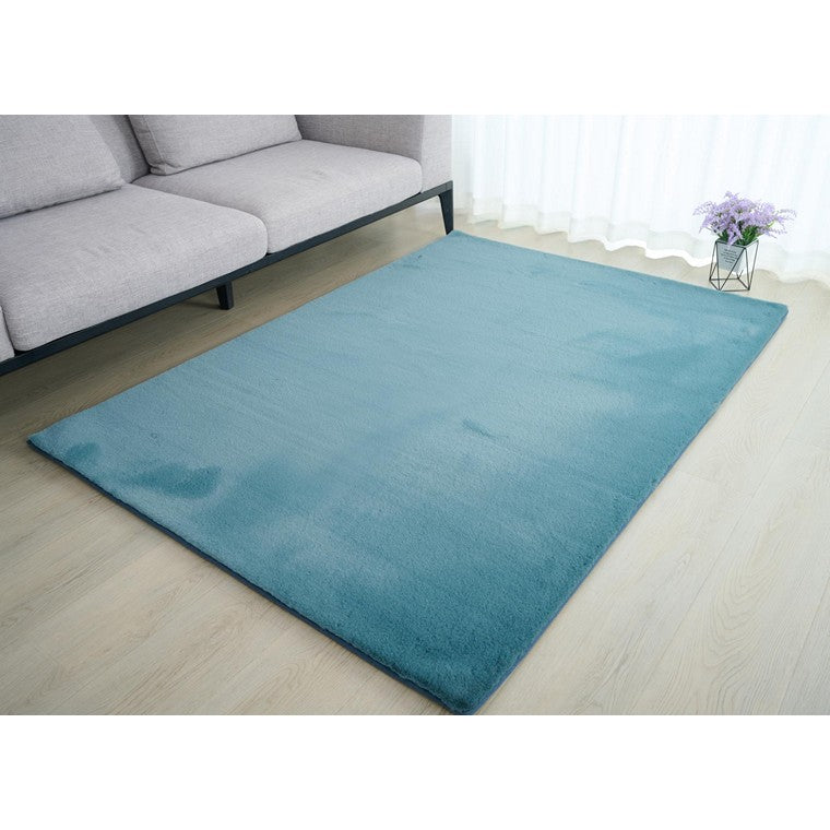 Selena Plush Mat, 130 x 70cm, Teal