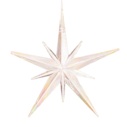 Iridescent Starburst Tree Ornament, 2pk