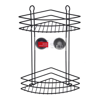 Wire Suction Two Tier Corner Caddy