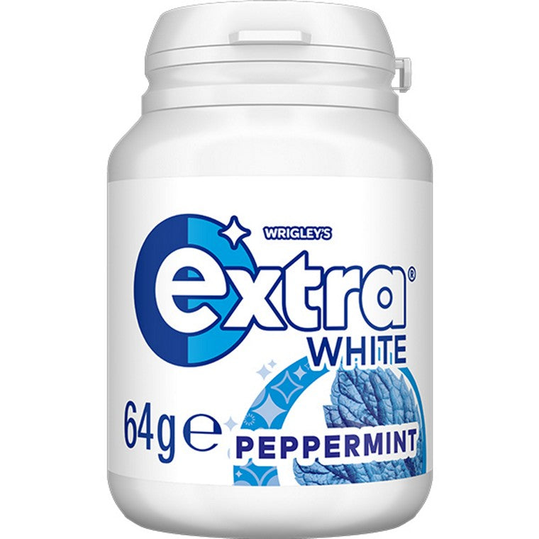 Wrigley's Extra White Gum Bottle, 64g