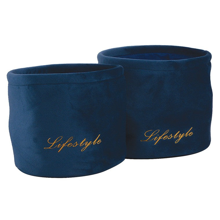 H&G Velvet Storage Basket Round, Set Of 2