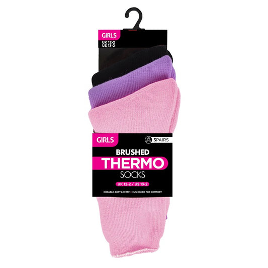 Girls Thermal Socks, 3pk