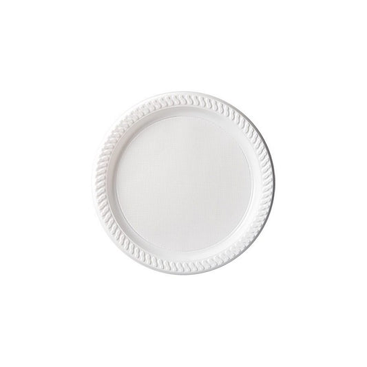 Reusable Dinner Plate White, 23cm, 25pk