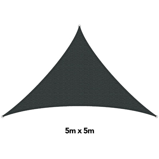 H&G Shade Sail Triangle Charcoal, 5x5m