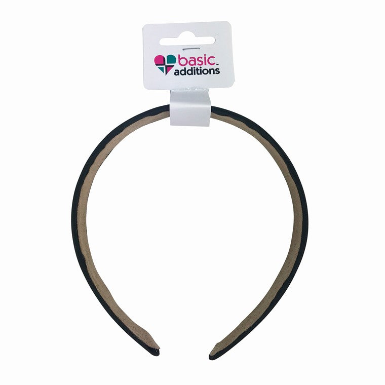 Alice Headband Satin, Black, 2pk