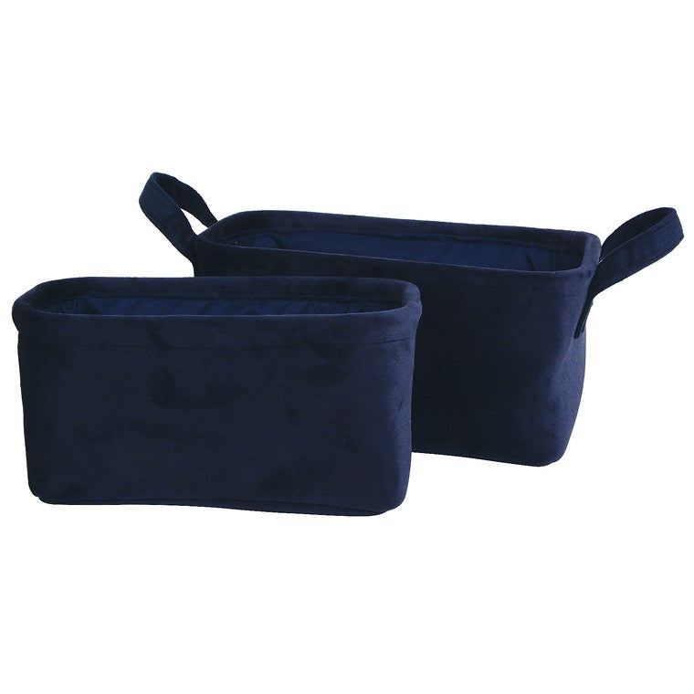 H&G Velvet Storage Basket Rectangle, Set Of 2