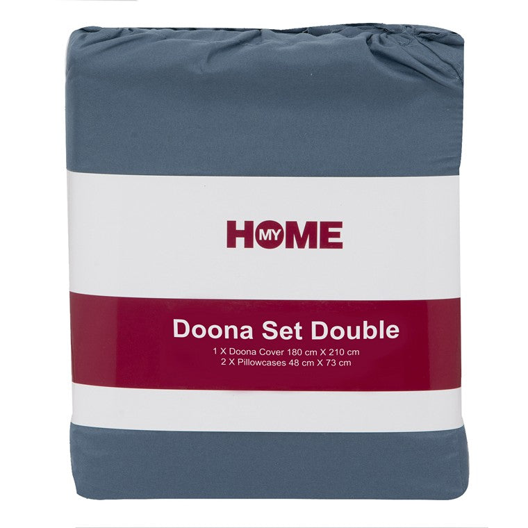 My Home Microfibre Doona Set, Double, Flint