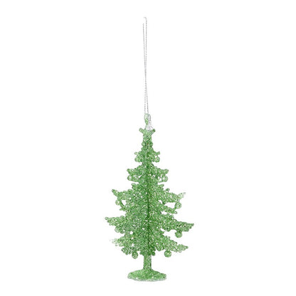 Hanging Acrylic Tree Glitter, 14cm, Asstd