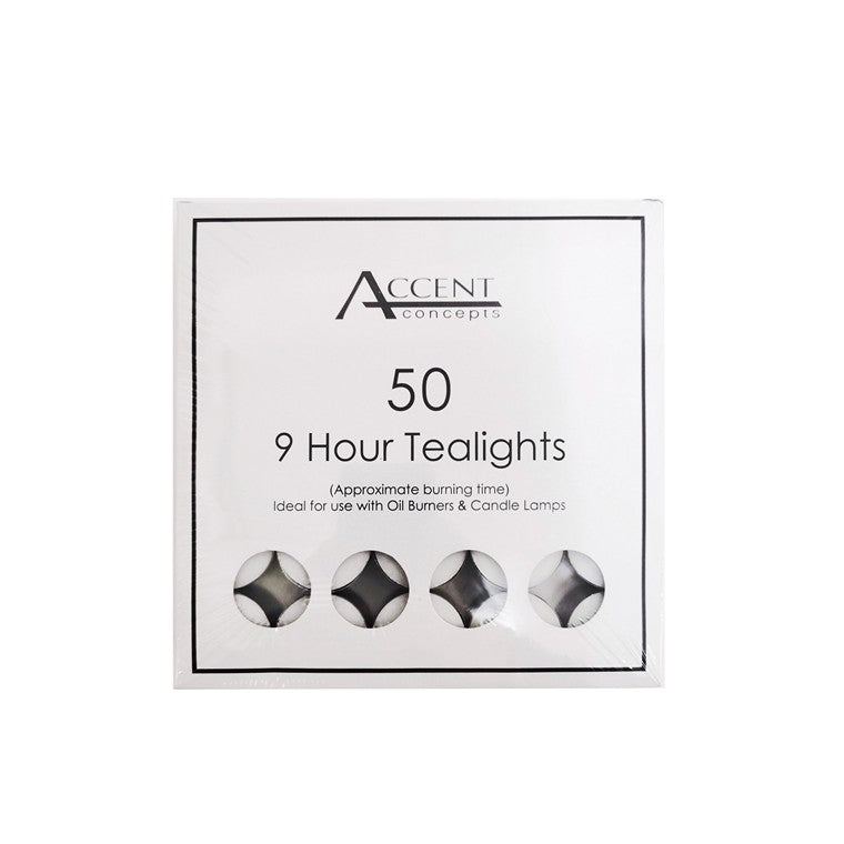 Accent Tealights, 9 Hr, 50pk