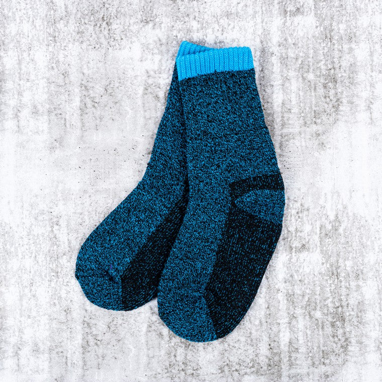 Ladies Crew Heat Control Socks, Blue