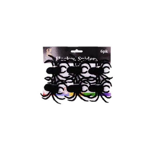 Mini Hairy Spiders, 6pk