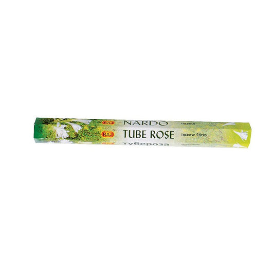 Raj Tube Rose Incense, 20 Sticks