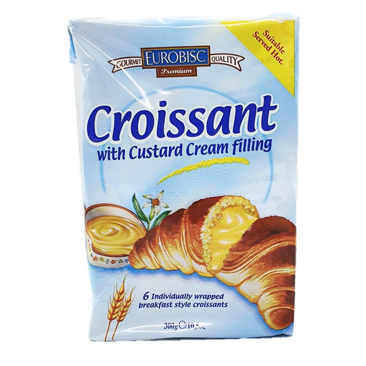 Eurobisc Croissant With Custard Cream Filling, 6pk