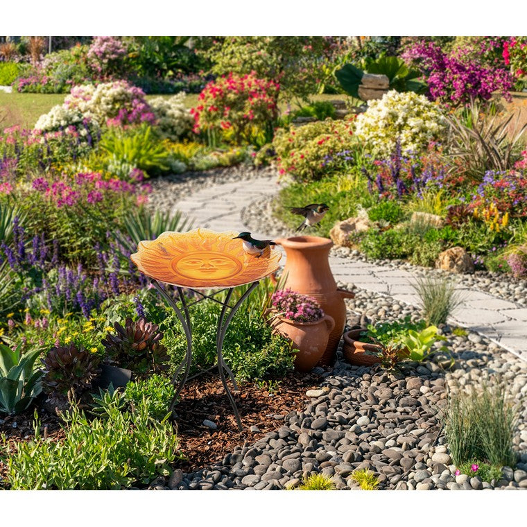 Sunface Bird Bath, Asstd