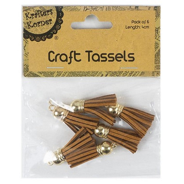 Craft Tassels, 6pk, 6 Asstd Colours