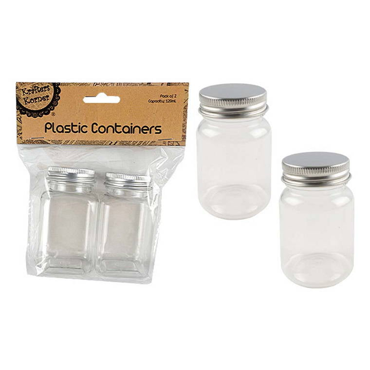 Plastic Containers, 2pk