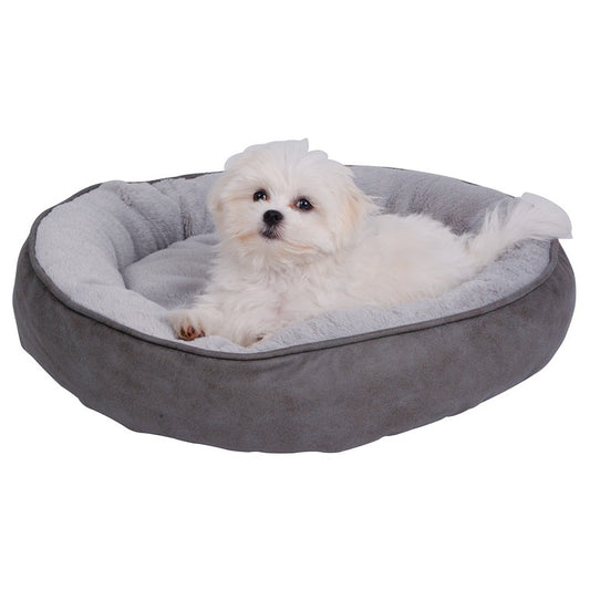 Artificial Leather Pet Bed Oval, Asstd