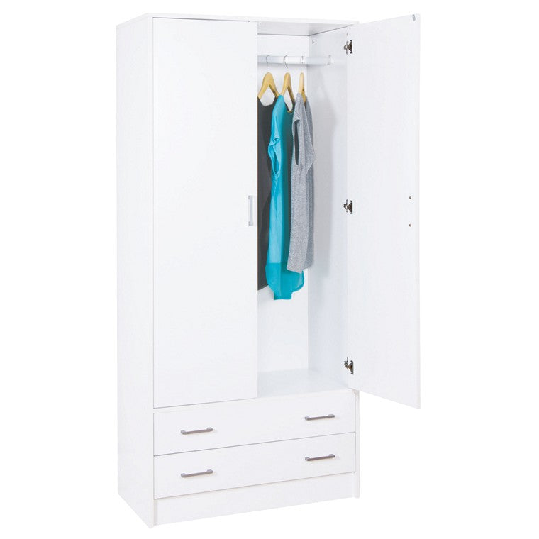 Wardrobe 2 Door, White