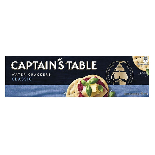 Captain's Table Classic Water Crackers, 125gm