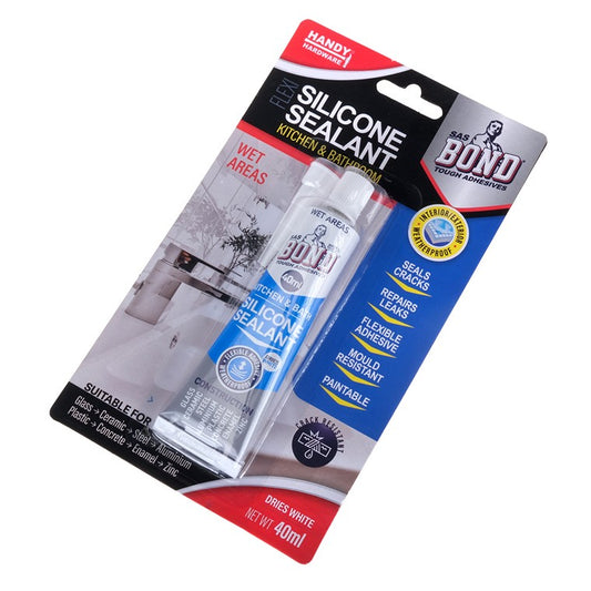 Silicone Sealant, Kitchen & Bathroom, 40ml