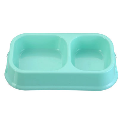 Pet Essentials Dual Large Square Pet Bowl, 3 Asstd Colours