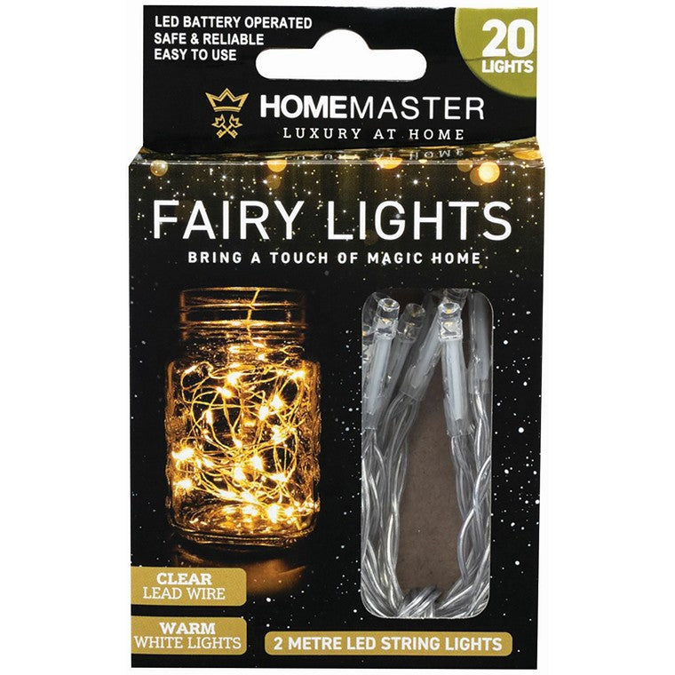 2m Fairy Light, 20 LED, Clear Warm White