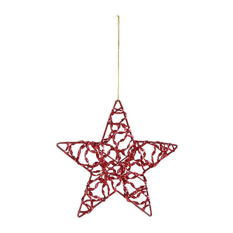 Hanging Metallic Star, 15cm, Asstd