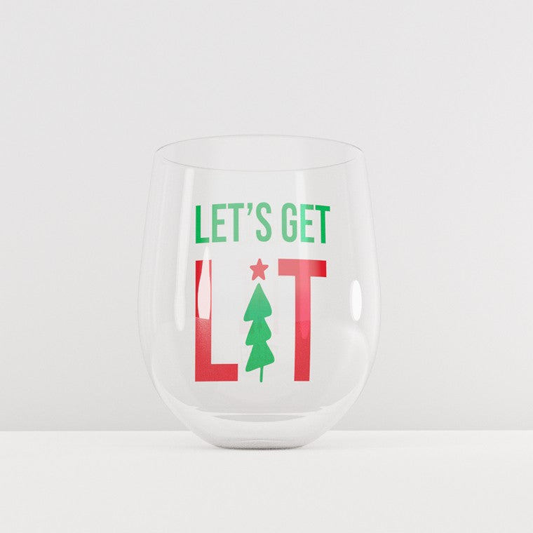 Festive Stemless Glass, 550ml