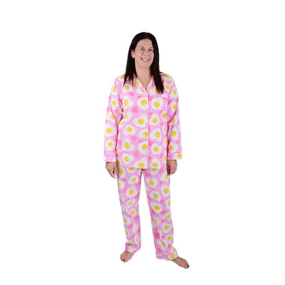 Flannel PJ Set, Sunny Side Up, Size 12