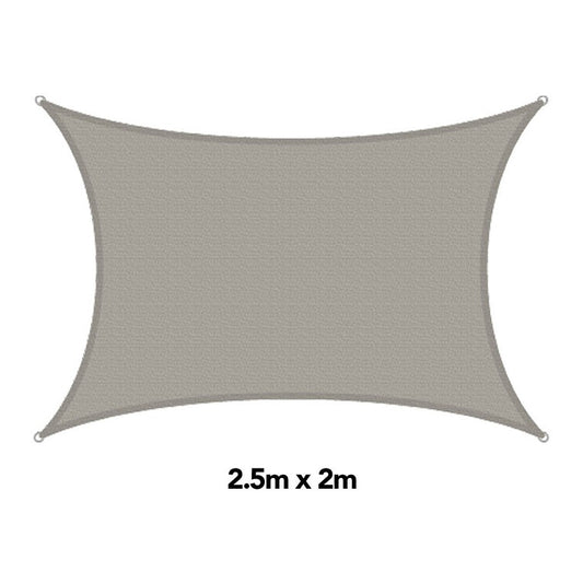 H&G Shade Sail Rectangle Sandstone, 2.5x2m