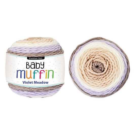 Baby Muffin Yarn, Violet Meadow