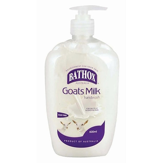 Bathox Goats Milk Hand Wash, 600ml, sensitive skin, soap free