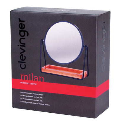 Milan Mirror Round w/ Bamboo Tray