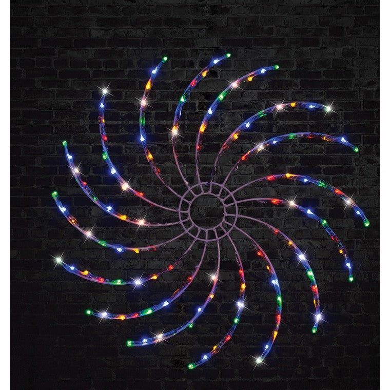 Solar Led Spinner Light, Multi Colour, 50cm