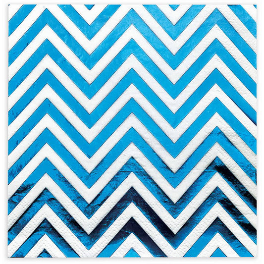 Blue Chrome Napkin, 10pk