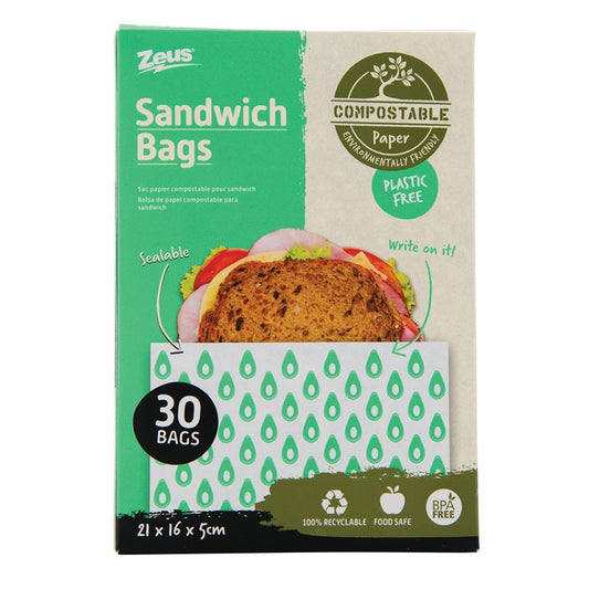 Compostable Sandwich Bag, 30pk